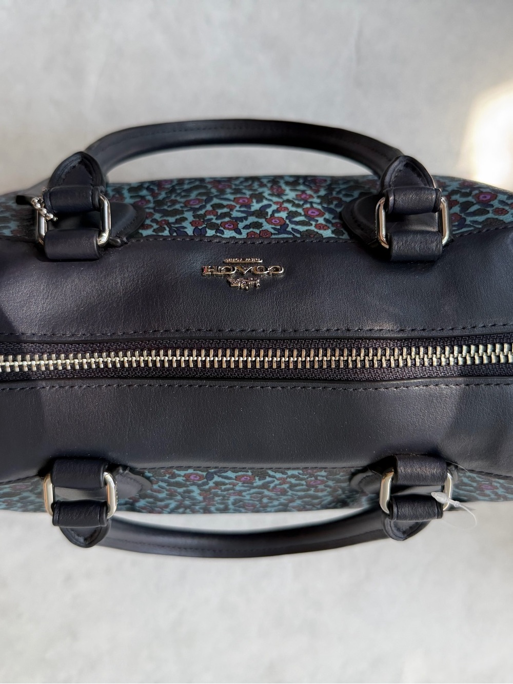 Coach F59445 Mini Bennett Ranch Floral Mist Cornflower Satchel NWT - Picture 4 of 8